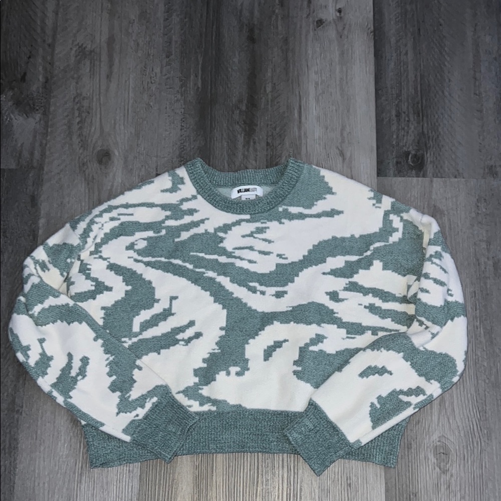 William Rast Green & White Sweater